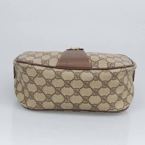 GUCCI GG Supreme Web Sherry Line Shoulder Bag PVC Beige 89 02 032 Auth 97594 - Picture 5 of 16